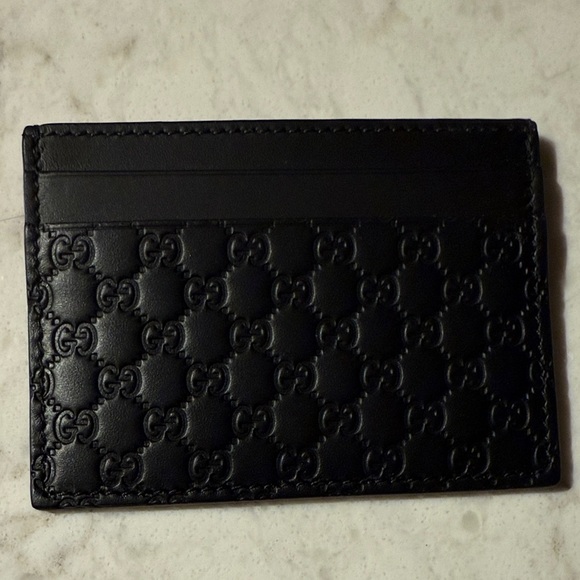 Gucci Accessories - Gucci Embossed Black Card Holder